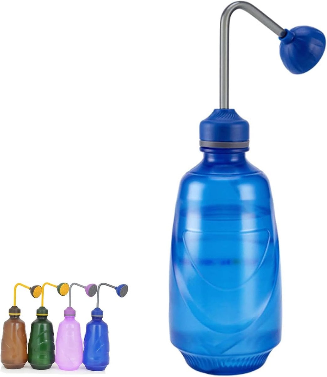 Mini Gieter 450ml met Softsproeier voor Zaailingen en Planten - Roze en Blauw