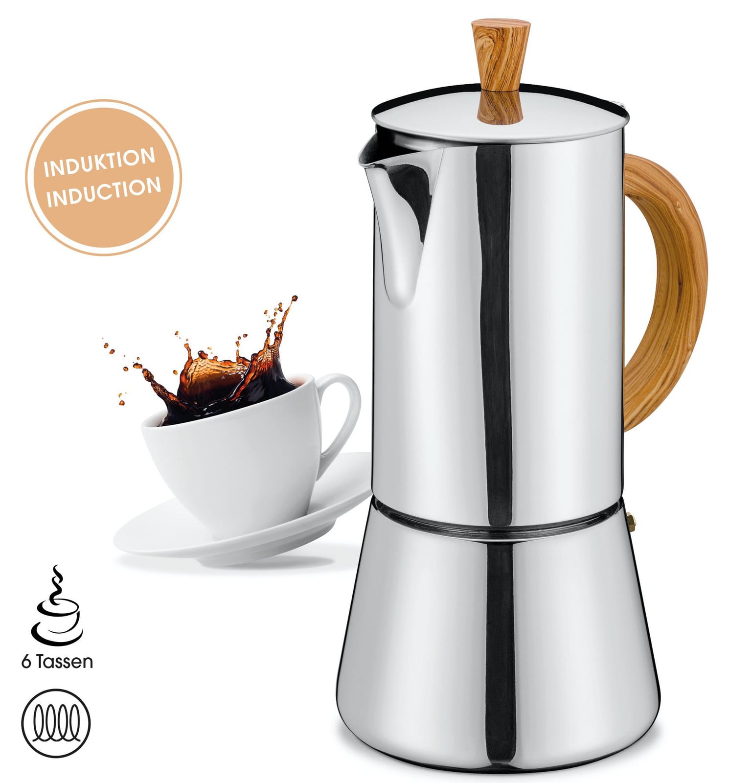 Cilio espressokoker FIGARO 6T, olijfgroen
