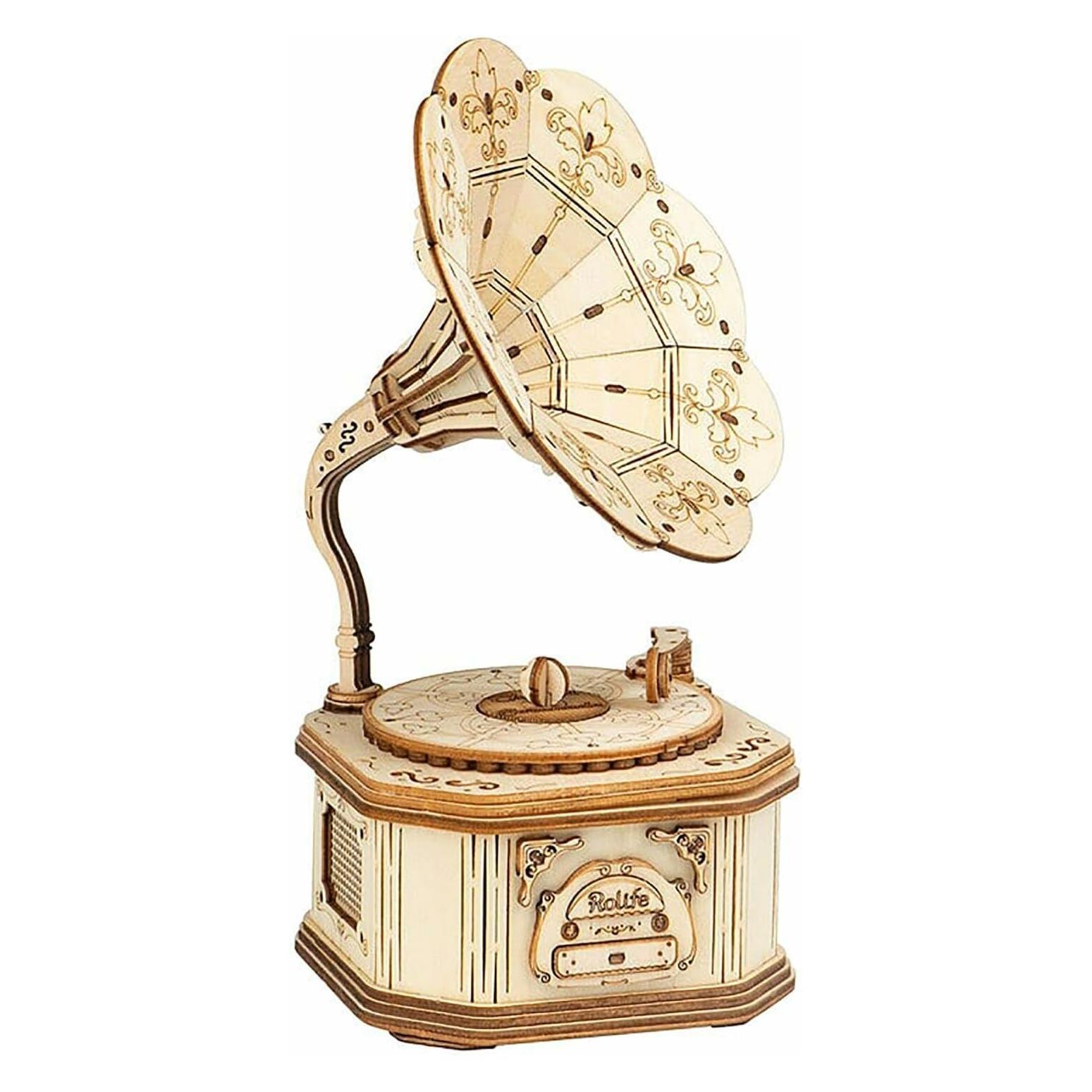 Robotime Rolife 3D Holzpuzzle Grammophon 122 Teile (TG408)