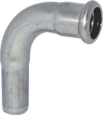 Inoxpres Edelstahl Rohrverbindungsbogen Pressfitting 90° 108 mm MF-Anschluss
