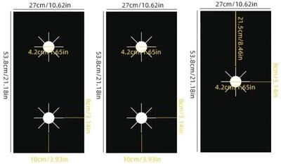 Uplift Essentials Gas Stove Protective Pad Reusable Heat Resistant Liner High Yield Gastronomic Interaction Hub 3pcs Black 5 Holes