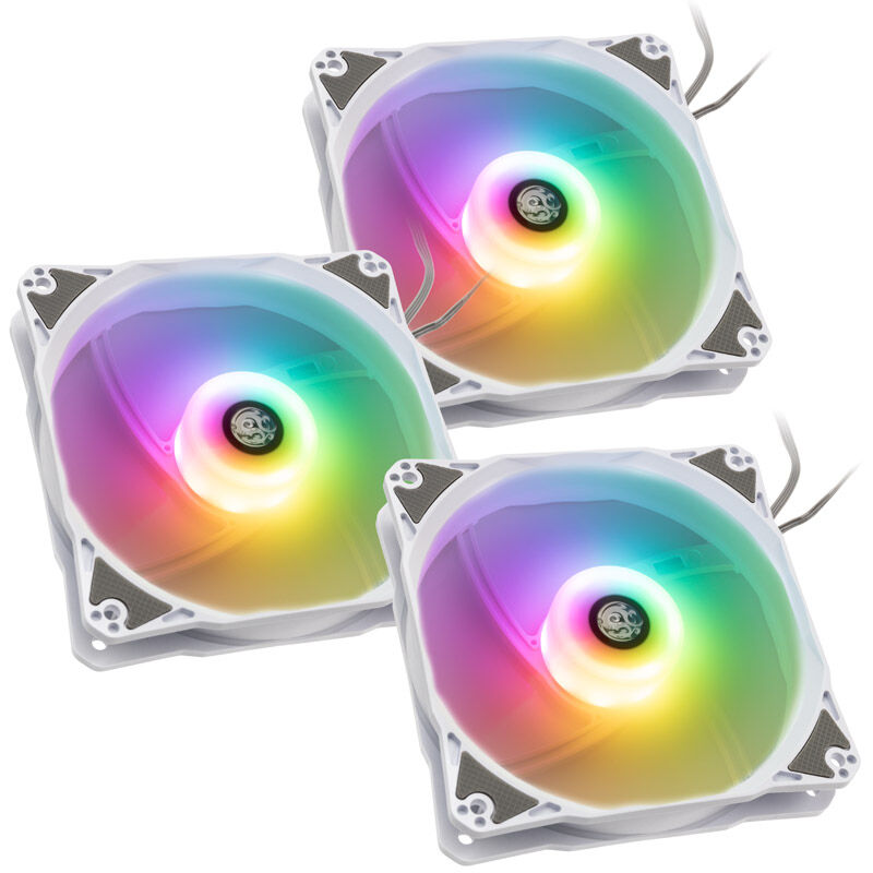 Bitspower Notos RGB PWM Lüfter, 120mm - weiß, 3er-Pack