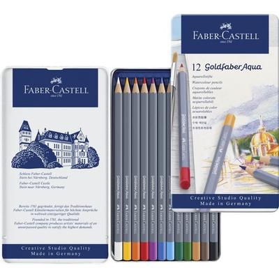 Faber-Castell Aquarellstifte Goldfaber Aqua, 12er Set Metalletui