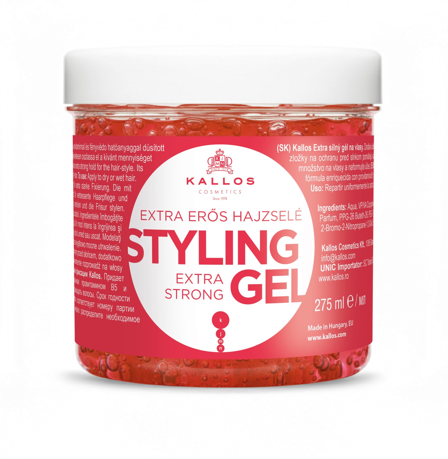 Kallos Extra Strong Styling Gel 275 ml KA-KJMN2536