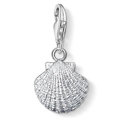 Charm-Einhänger THOMAS SABO "Muschel-Optik", silber (silberfarben), Charms, Damen, Silber 925 (recycelt)