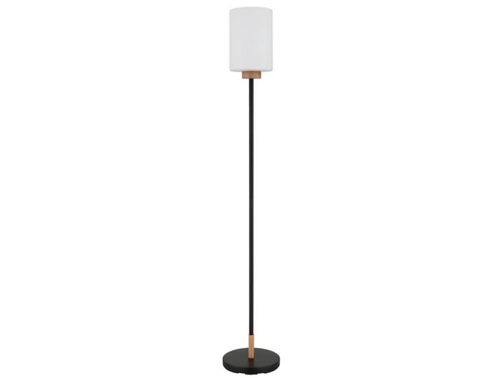 Globo Stehleuchte Rowena, Schwarz, Holz, Glas, 25x150 cm, CE, Fußschalter, Lampen & Leuchten, Innenbeleuchtung, Stehlampen, Stehlampen
