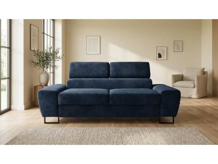 Family Meble Sofa Savio Hunter, 2-Sitzer – Dunkelblau – 50