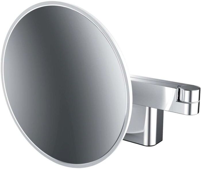 Emco LED Rasier- und Kosmetikspiegel 109508036 chrom, 3 fach Vergrößerung, 2-armig, Wandmodell