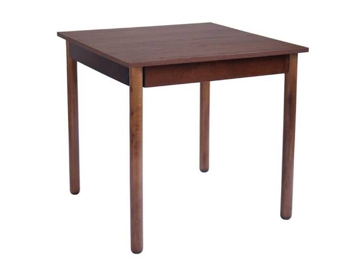 Table fixe en bois avec pieds ronds RESTAURANT mesurant 80x80 noyer