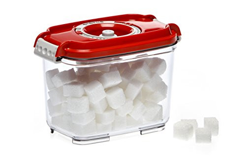 Status Timer Product Line vacuüm container, rood, 0,8 liter
