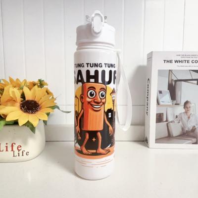 Uplifted Trends Italian Brainrot Cartoon Water Bottle Fun Outdoor Sports Cup For Active Lifestyles light Green