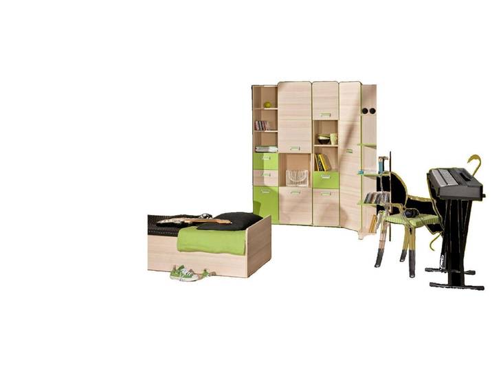 Xlmoebel Kinderkleiderschrank Moderne Holz Möbel für stilvolle Kinderzimmergestaltung (Modelle: Schrank L3, Schrank L7, Schrank L14, Regal L15) Hergestellt in Europa