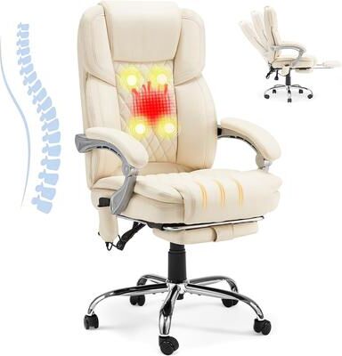 EROMMY Heated Massage Reclining Office Chair, 300 Lbs Capacity