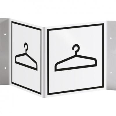 Schild I Tür-Nasenschild Piktogramm Garderobe, Kunststoff, 150x150mm