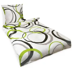 BETTWÄSCHE Nina 155x220cm + Kissenbezug 80x80cm Ornamente Renforcé 2er Set