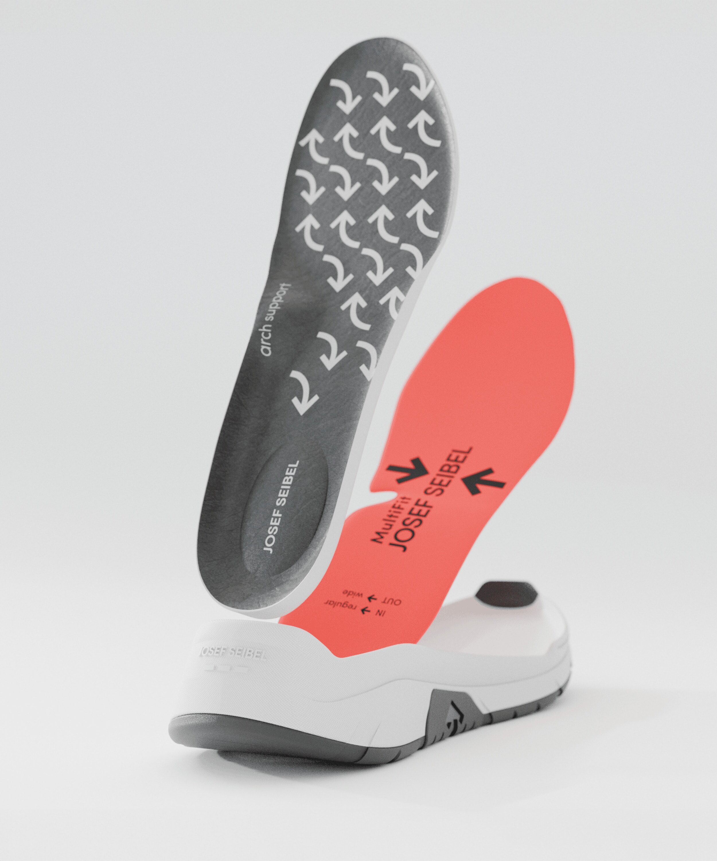 Sneaker JOSEF SEIBEL "Mitchell 02, granit", Herren, Gr. 41, grau (granit), Obermaterial: 100% Rindsleder Leather cow., Schuhe Sneaker