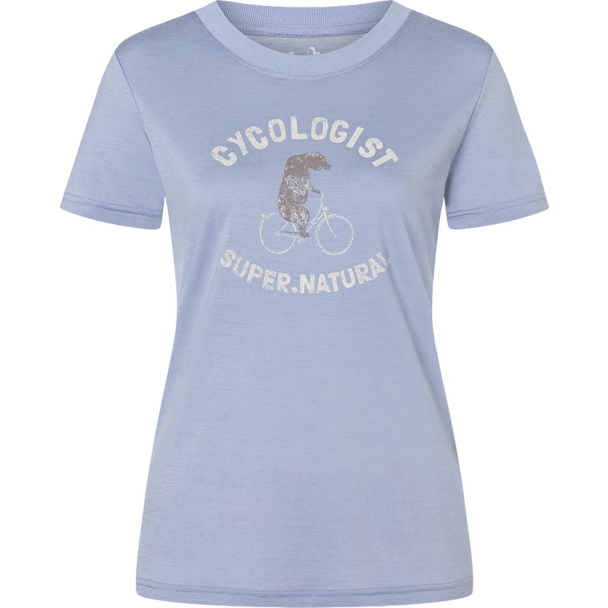 Super.Natural W Cycologist BIO J Tee forget me not blue/tapioca/mountain trail (17K) M SNWS0301217KM