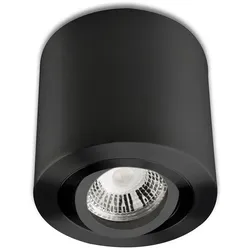 ISOLED Deckenaufbauleuchte für GU10/MR16, rund, IP20, schwenkbar, exkl. Fassung /Sockel, exkl. Leuchtmittel, Schwarz ISO-113120