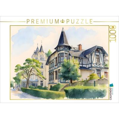 CALVENDO Puzzle Zauberhafte Fachwerkvilla | 1000 Teile Lege-Größe 64x48cm Foto-Puzzle für glückliche Stunden