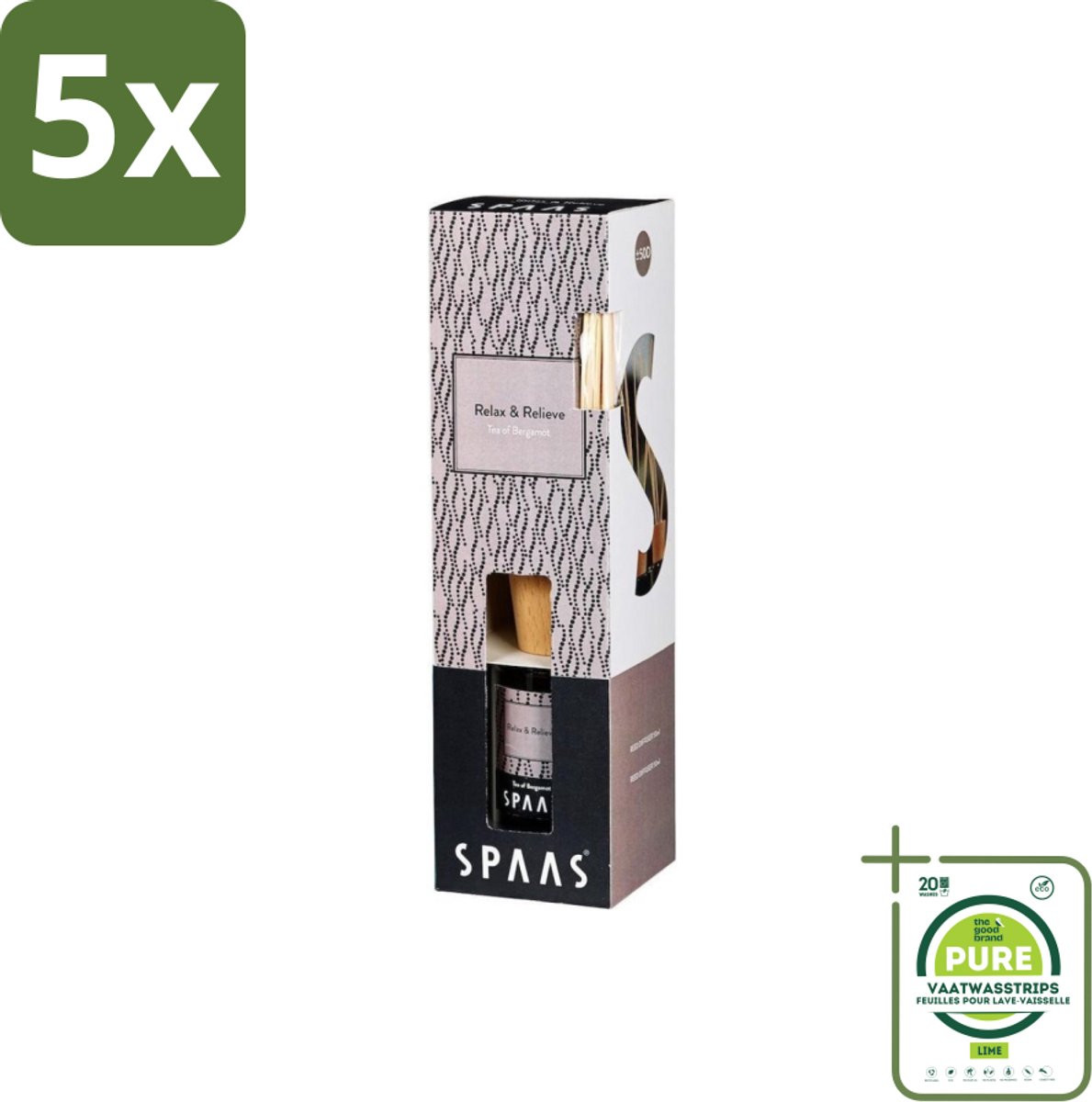 Spaas Geurstokjes Relax & Relieve Bergamotthee 80 ml Grootverpakking
