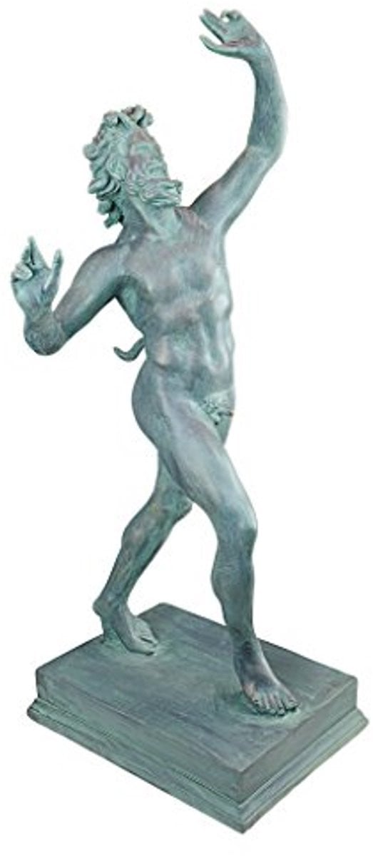 Dancing Faunus of Pompeii Bacchus Romeinse God Beeld - Groot Decoratief Polyresin Accent - Hoogte: 84 cm