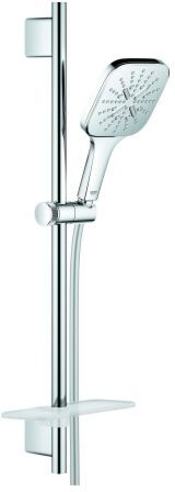 Grohe Rainshower SmartActive Cube 130 Brausegarnitur 26584000 chrom, Brausestange 600mm, 3 Strahlarten, Durchflussbegrenzer 9,5 l/min