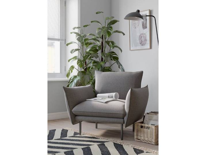 OTTO home Sessel Stine Cocktailsessel, Besonderes Design durch Kissenoptik und Keder