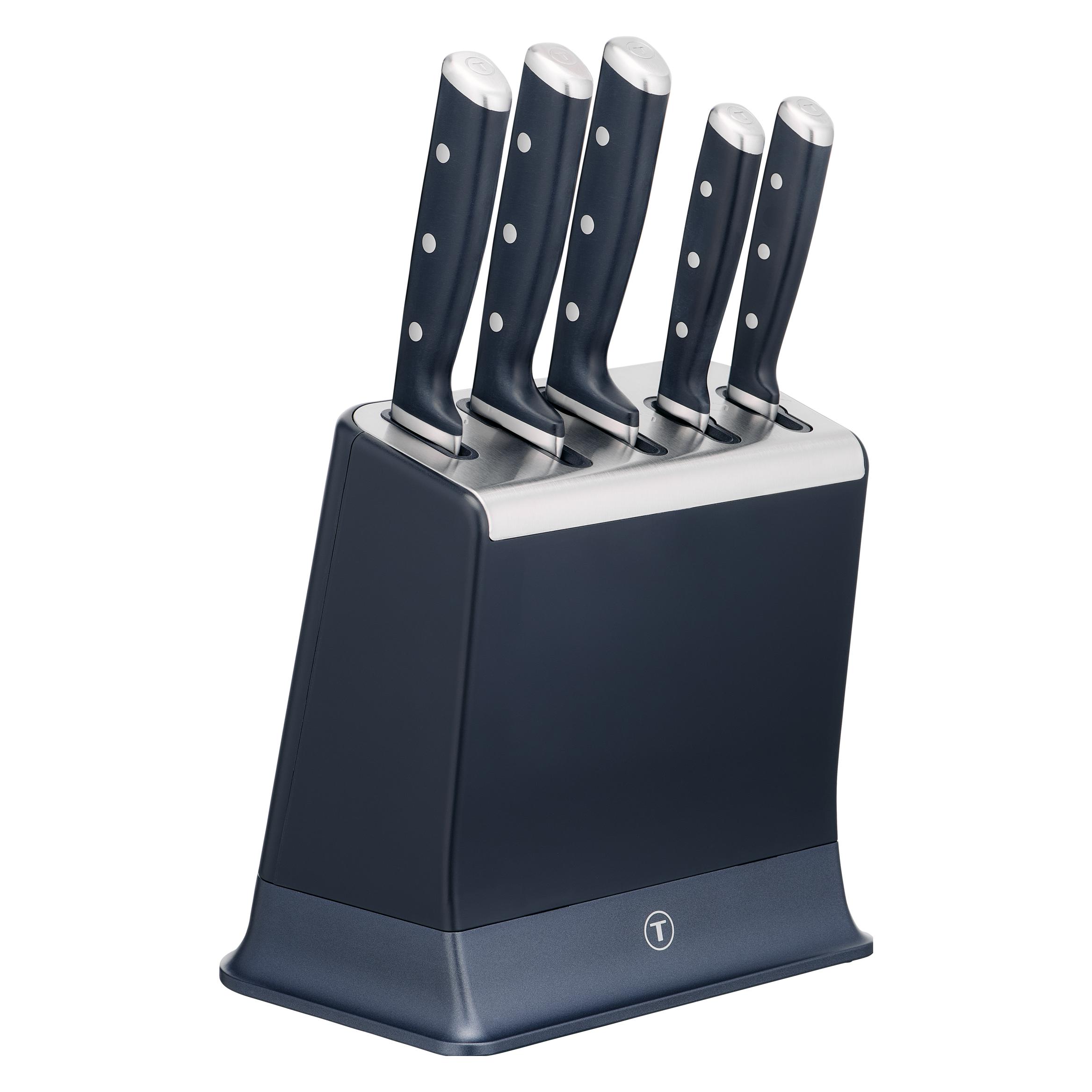 Tefal EverSharp Pro 5-teiliges Messer-Set mit selbstschärfendem Messerblock (K297S644)