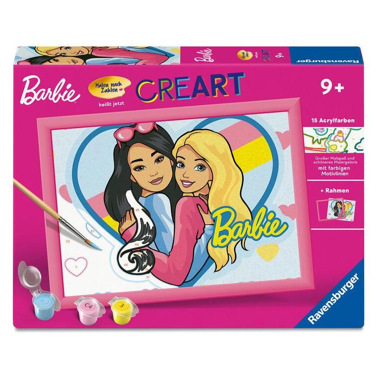 Ravensburger CreArt, Malen nach Zahlen Kinder Barbie-Duo (4196988)