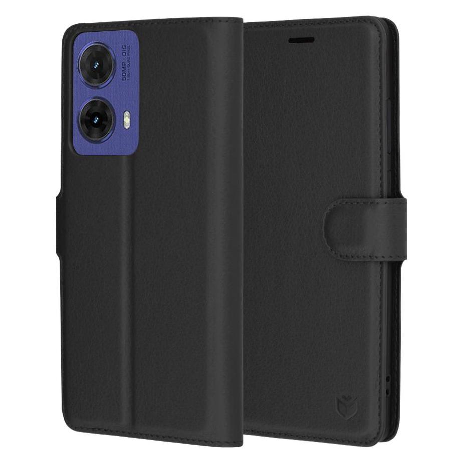 Techsuit - Leather Folio - Motorola Moto G85 - Black (Motorola Moto G85) (56357832)