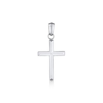 Medallionanhänger KUZZOI "Anhänger Kreuz Modern 925 Silber" Gr. 44, silber, Schmuckanhänger, Herren, Silber 925 (Sterlingsilber)
