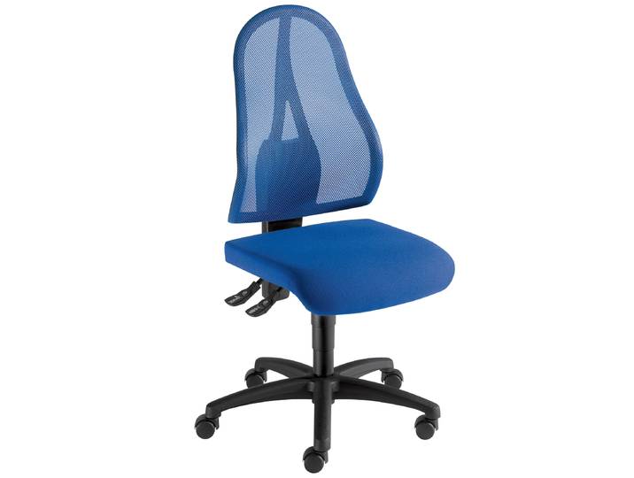 TOPSTAR Siège de bureau sans accoudoir Open Point dossier maille - Bleu