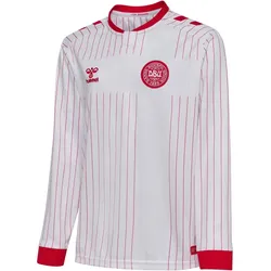 hummel DBU Dänemark langarm Auswärtstrikot 2026 Kinder 9001 - white 140