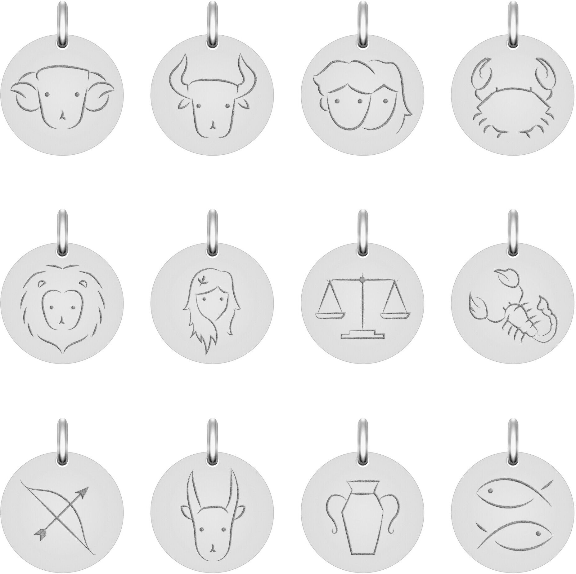 Mon Premier Bijou Médaille signe zodiaque - Argent massif