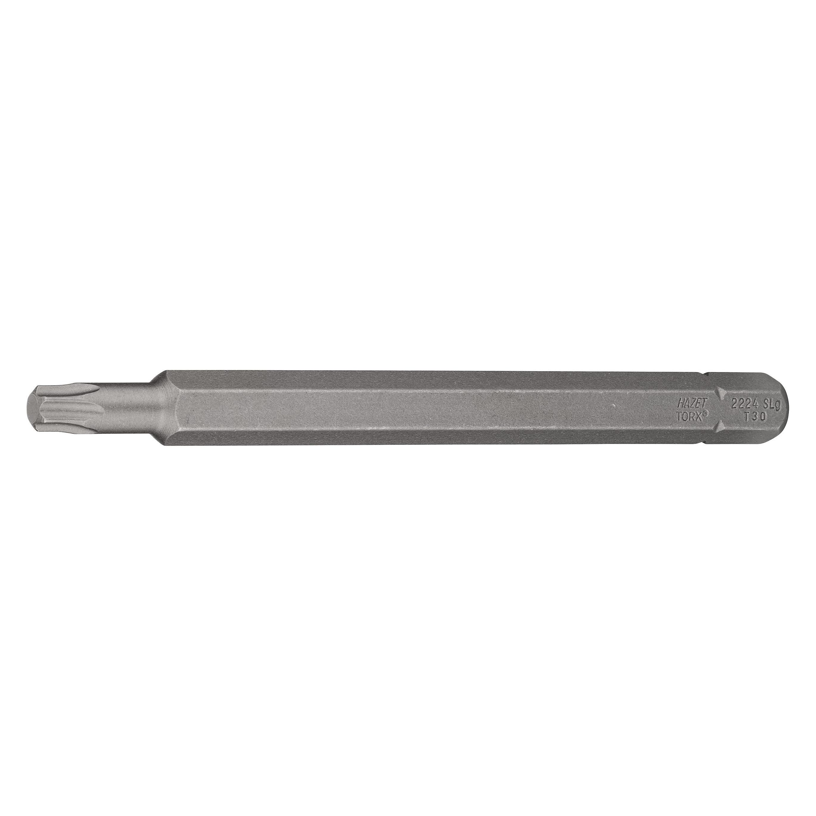 Hazet Bit 2224SLG-T30 Sechskant8 (5/16 Zoll) Innen TORX Profil T30 (2224SLG-T30)