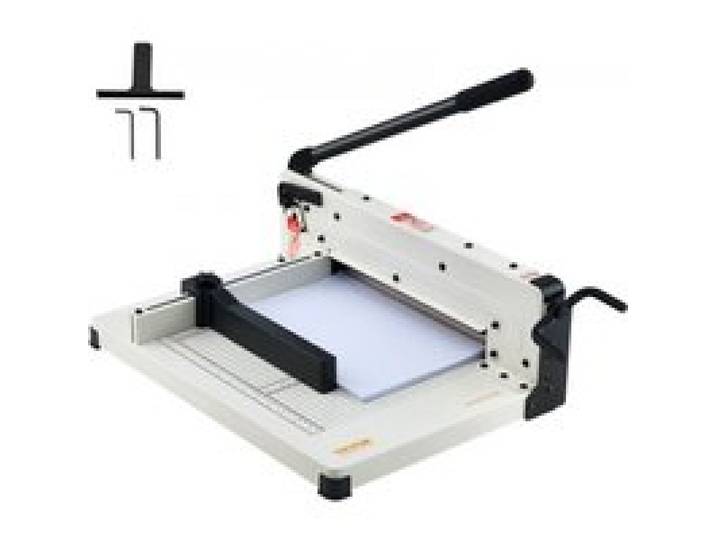 VEVOR Papierschneider manuelle Schneidemaschine (bis A4 Papier 304,8 mm, 400 Blatt), Papierschneidemaschine Hebelschneider, Guillotine-Schere für Papier höchste Präzision Büro Zuhause Schule weiß