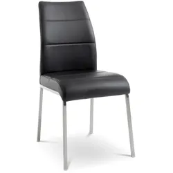 2er-Set [de]sign & more Stuhl Four Leder Schwarz