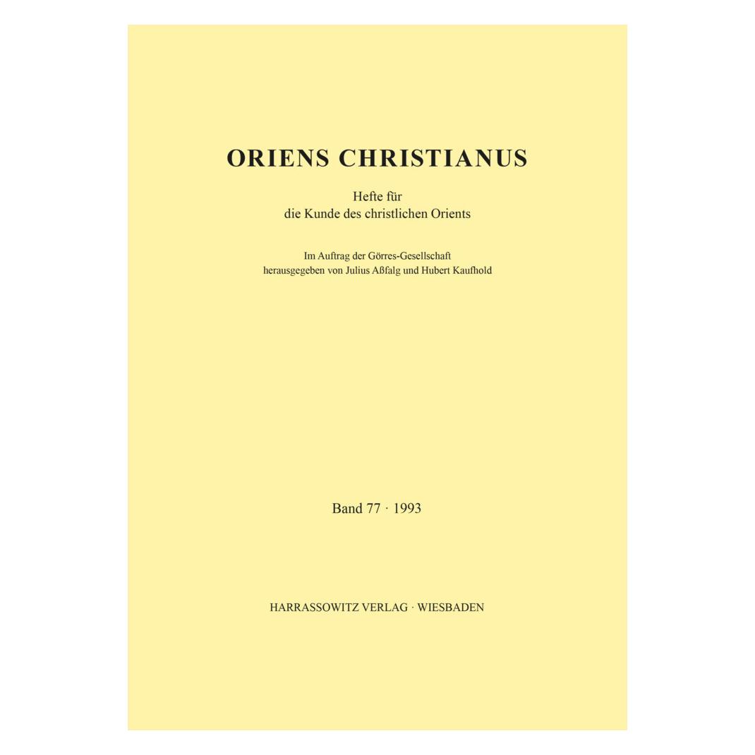 Harrassowitz Oriens Christianus 77 (1993) (Englisch, Softcover, Hubert Kaufhold, Julius Assfalg) (55596439)