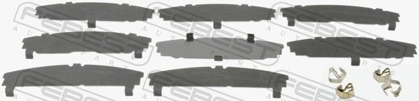 Febest Anti-Quietsch-Folie, Bremsbelag (Rückenplatte) 0103-Aca30f Vorderachse Für Toyota