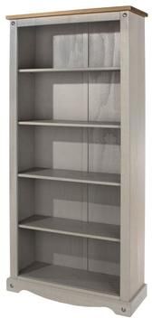 Wood Bookcase 5 Shelf Corona Collection   Furniture Dash