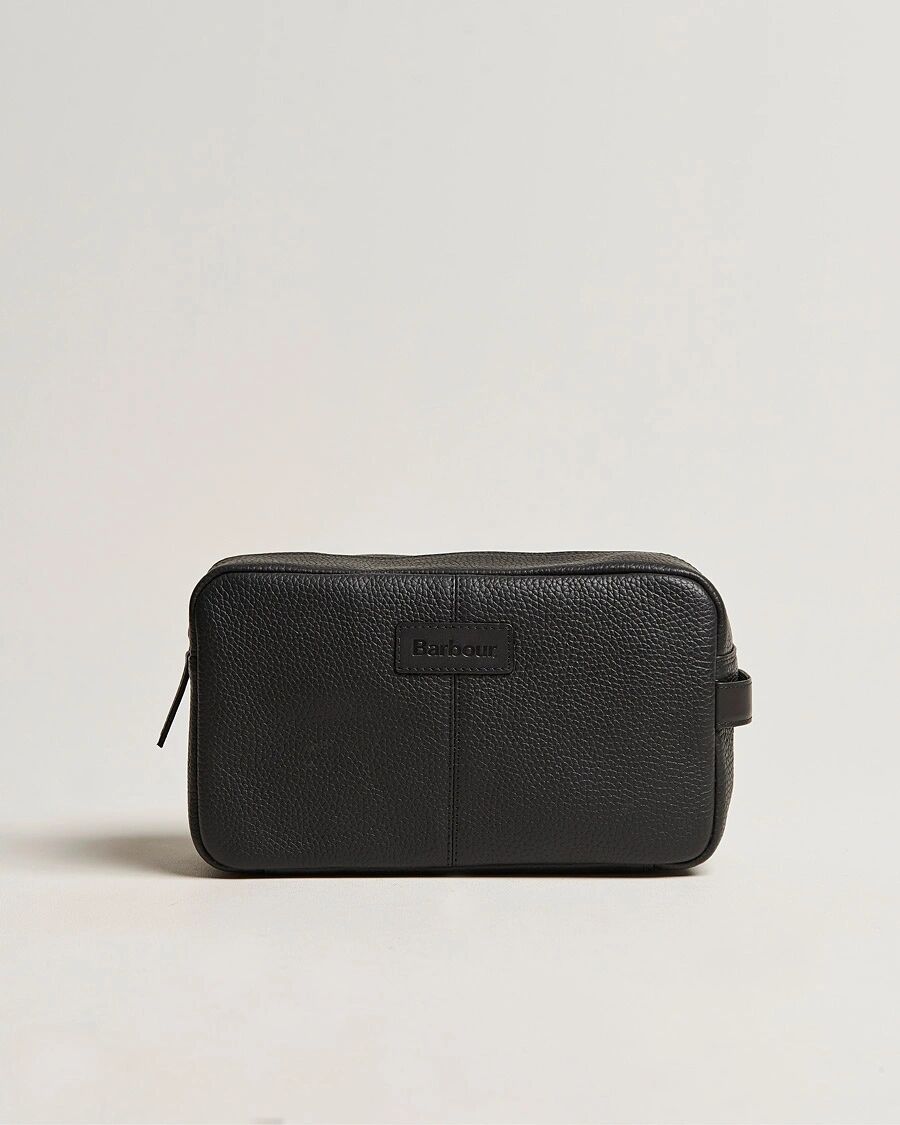 Barbour Lifestyle Highgate Leather Washbag Black