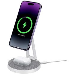 XLAYER MagFix Pro 15W 2in1 Induktive Ladestation, grau