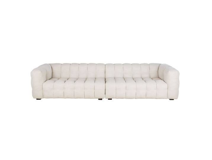 5-Sitzer-Sofa mit Stoffbezug, sandfarben
