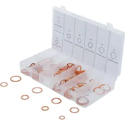 BGS O-Ring-Sortiment | Kupfer | Ø 6 - 20 mm | 95-tlg.