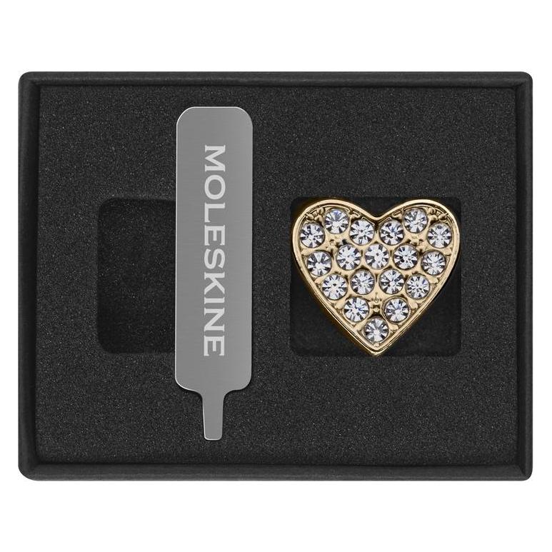 Moleskine Pins Hear Crystal Gold (Kein Einband) (In Catalogue NOOS)