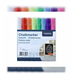 Europel Kreidemarker 1-3 mm weiß PVC Etui 8 Stk 356506