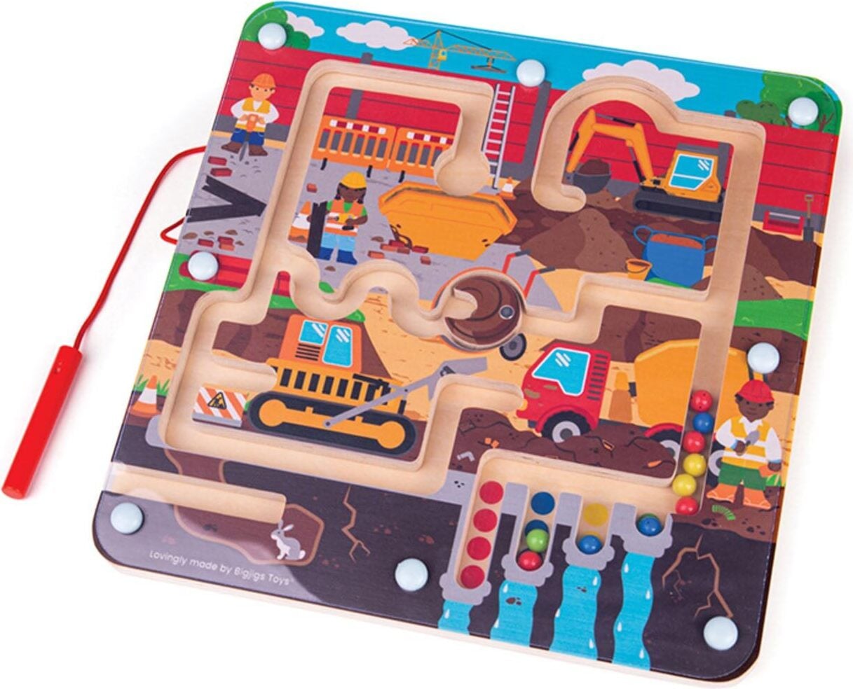 Bigjigs Labyrintpuzzel Op de bouwplaats