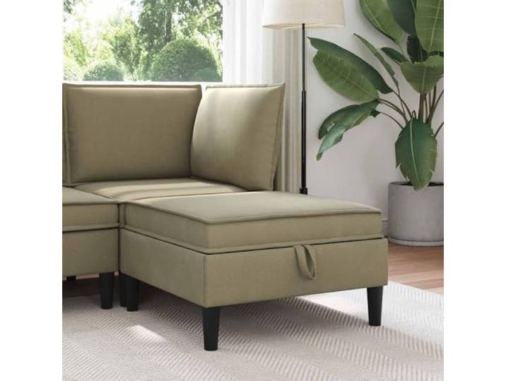 ZQQLVOO Sofa-Hocker mit Stauraum Khaki Samt Verstecktes Fach, Hochdichter Schaum, Moderne Schlanke Beine, Pflegeleicht