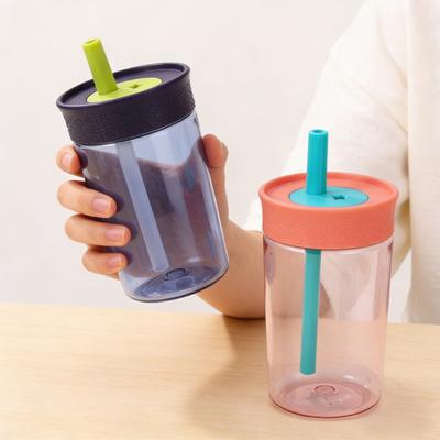 Uplifted Trends Mini Portable Straw Cup Cute Reusable Coffee Cup For Daily Sips red