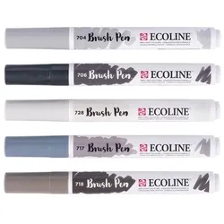Talens ECOLINE Brush Pen »Grey« 5 Stück grau